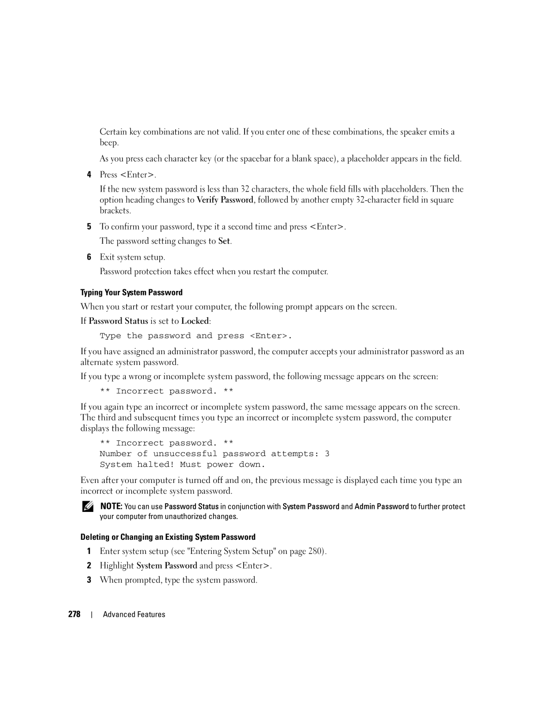 Dell 755 manual Type the password and press Enter 