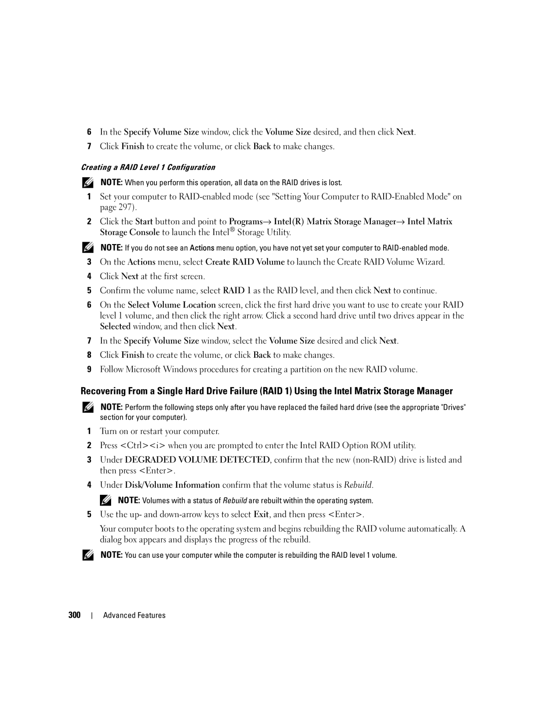 Dell 755 manual Creating a RAID Level 1 Configuration 