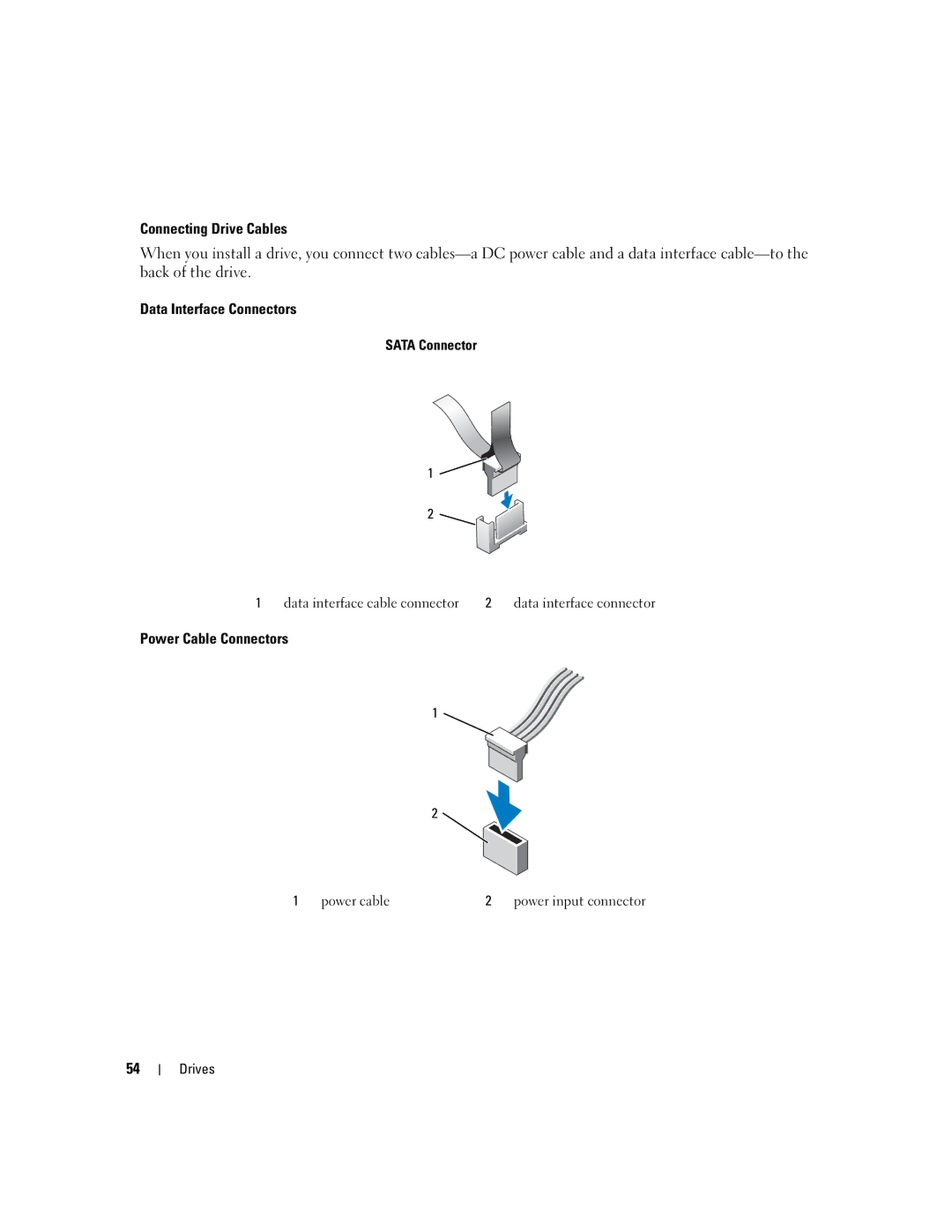 Dell 755 manual Power Cable Connectors, Sata Connector 