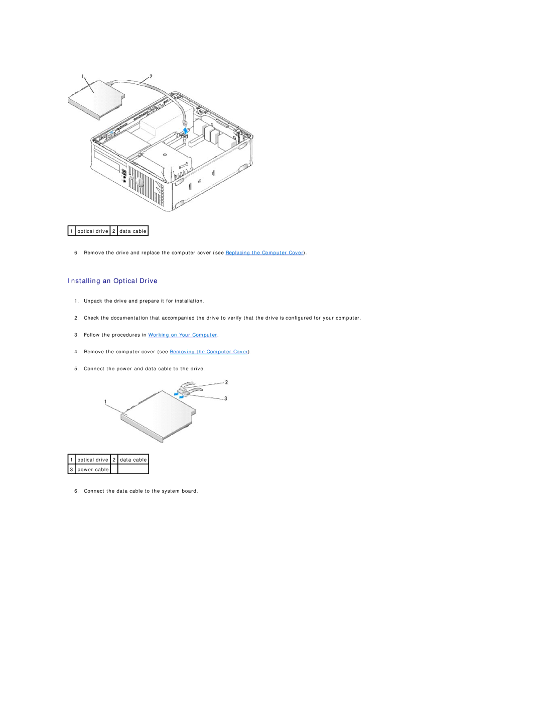 Dell 760 manual Installing an Optical Drive 