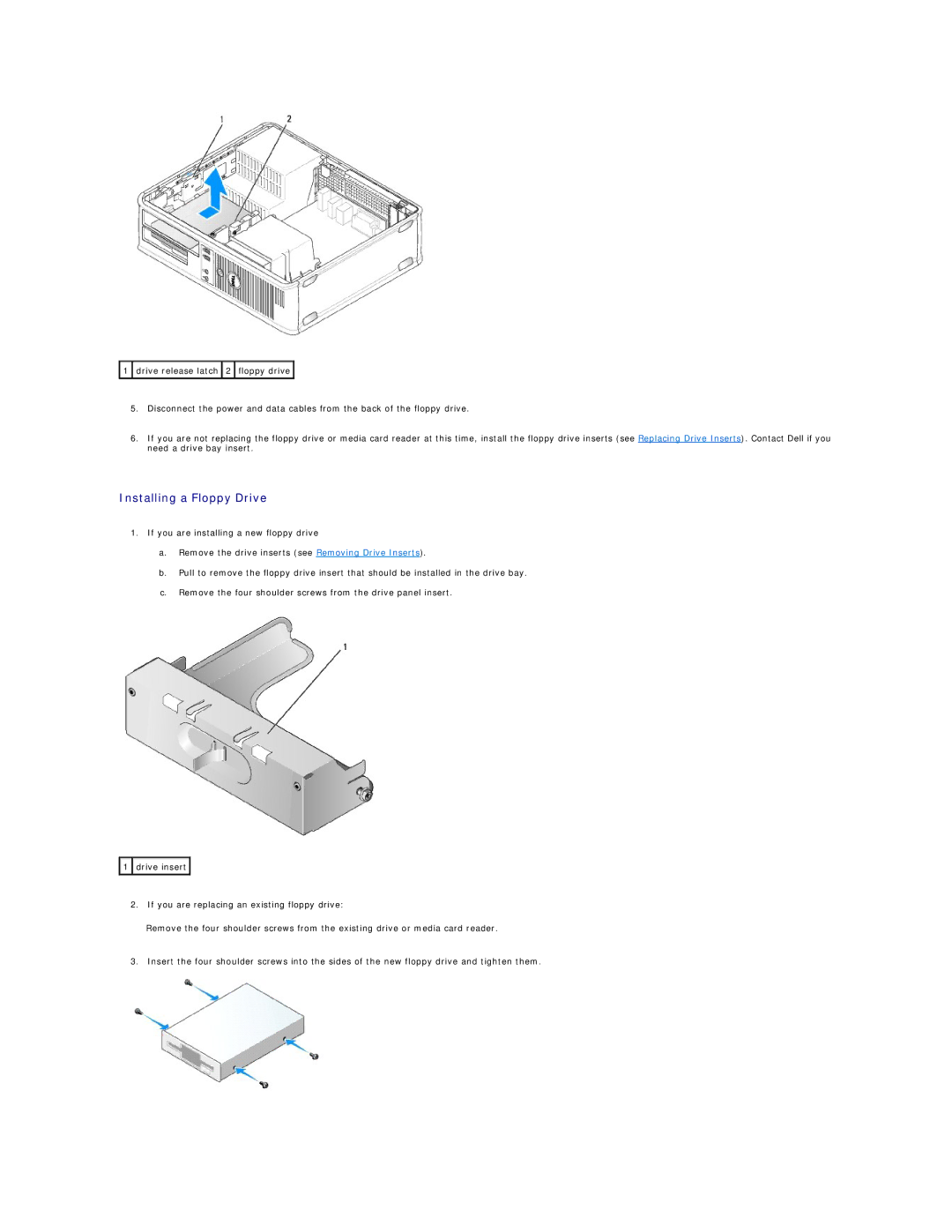 Dell 760 manual Installing a Floppy Drive 