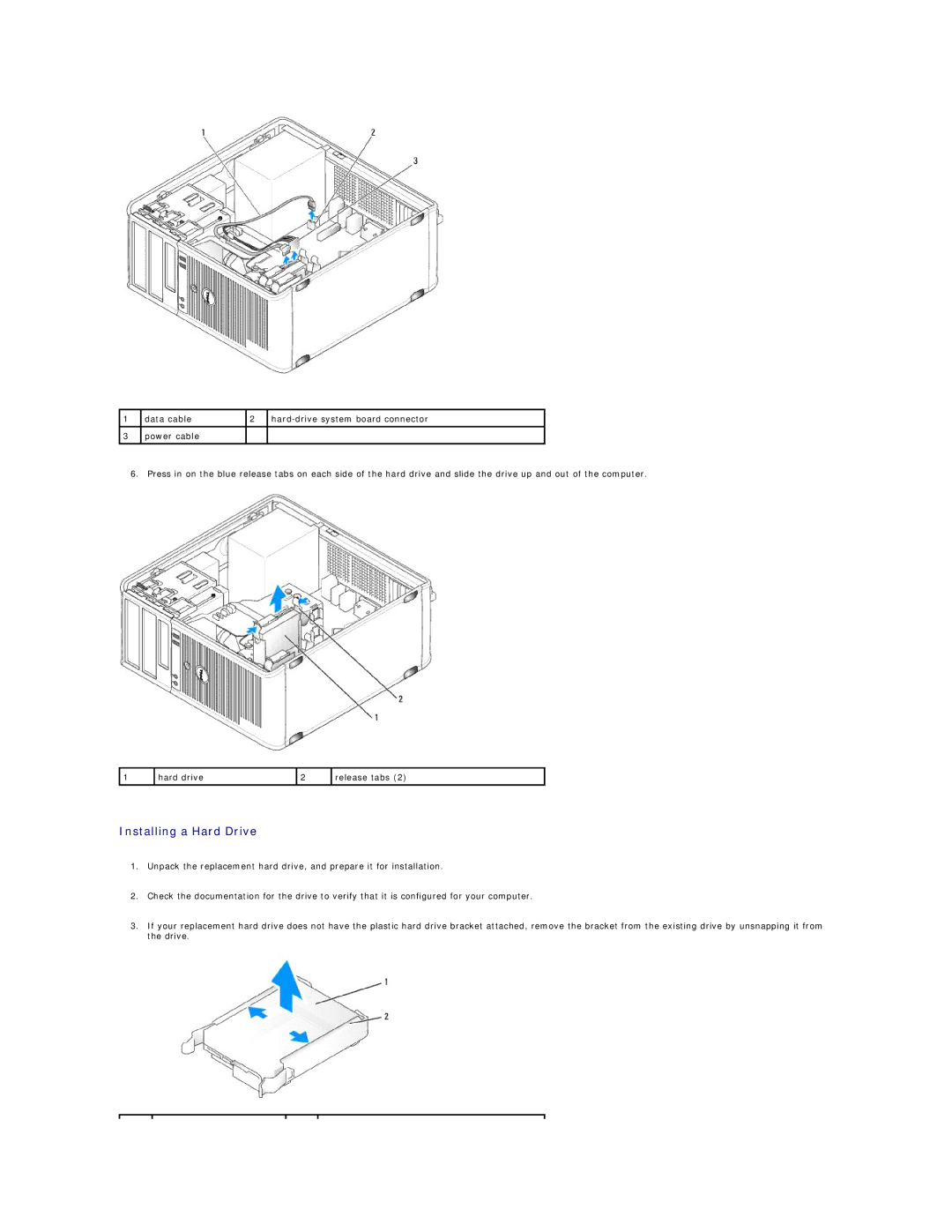 Dell 760 manual Installing a Hard Drive 