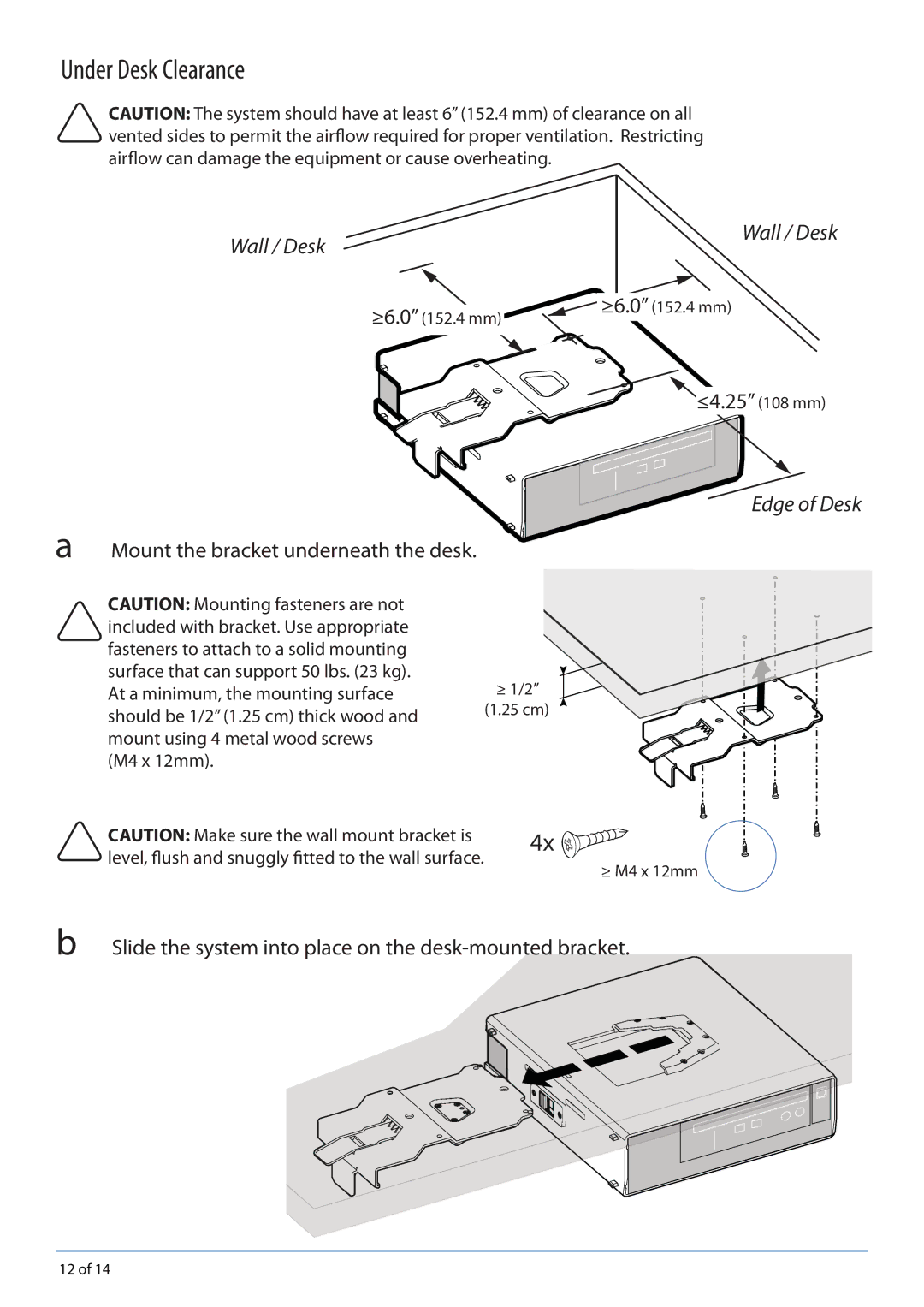 Dell 780-USFF manual Under Desk Clearance 