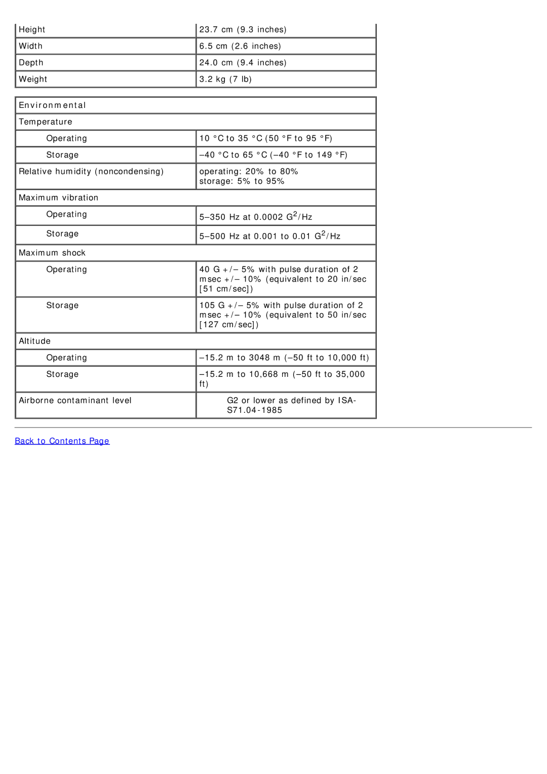 Dell 780 service manual Environmental 