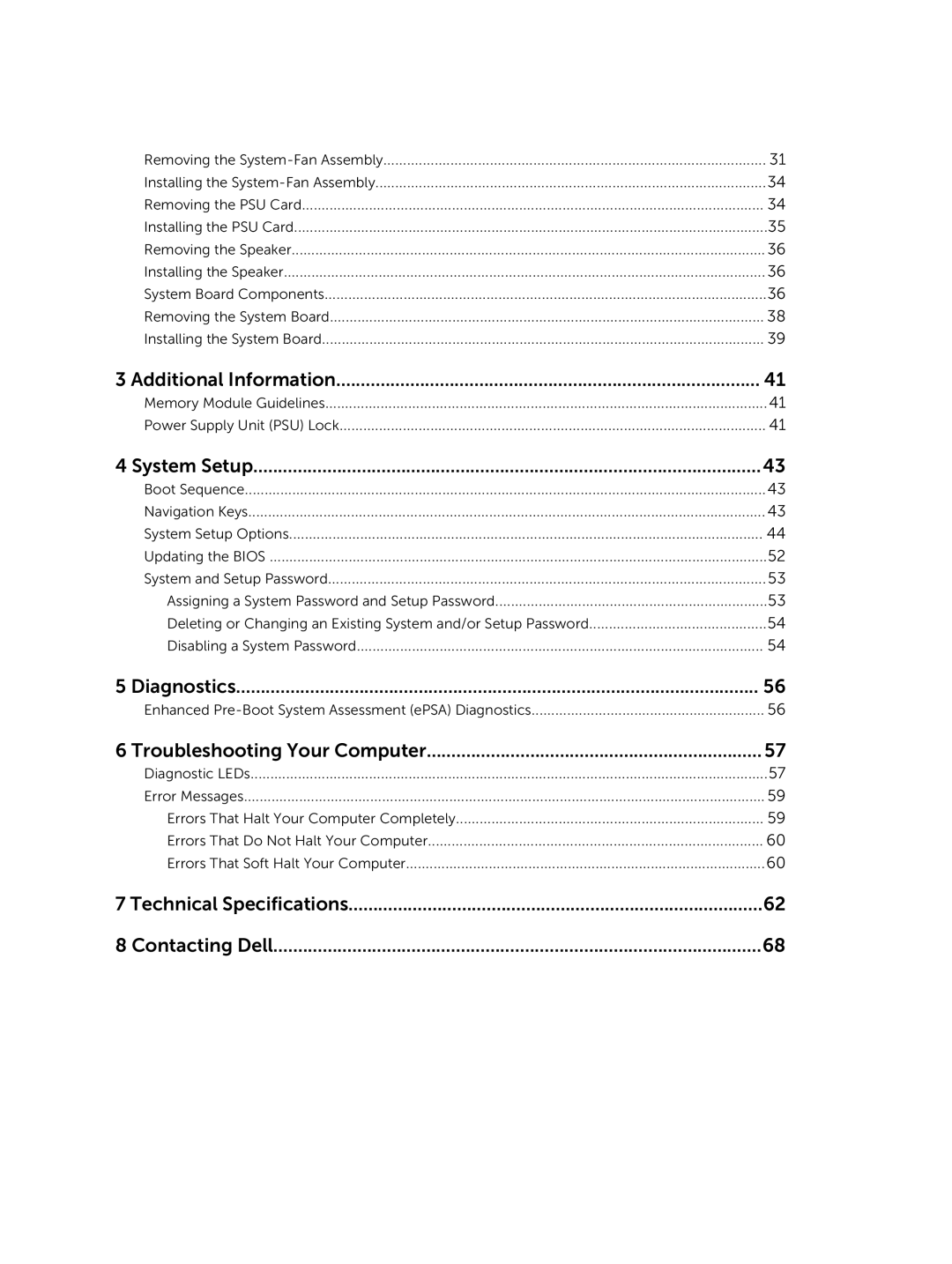 Dell 7810 owner manual Additional Information 