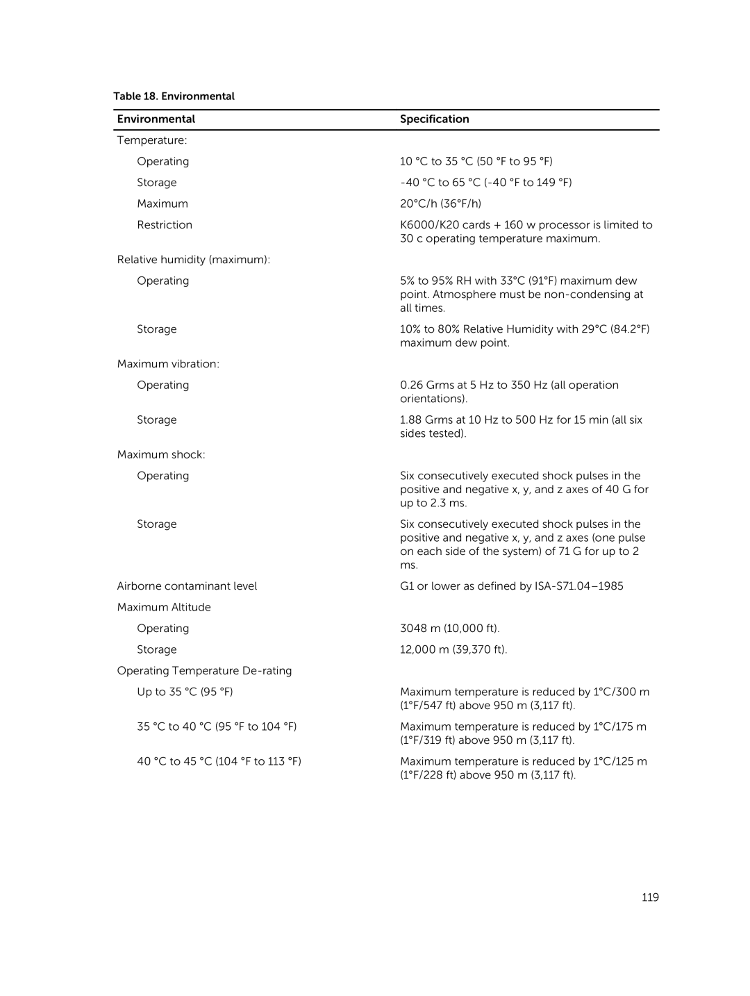 Dell 7910 owner manual Environmental 