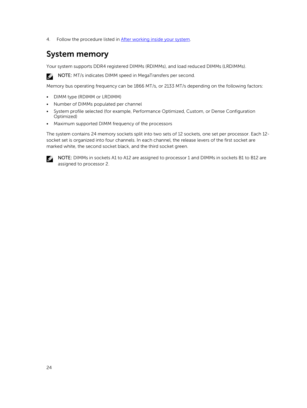 Dell 7910 owner manual System memory 