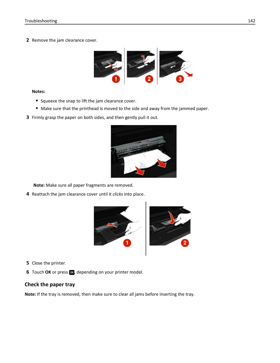 Dell 7d1, 7dE manual Check the paper tray 