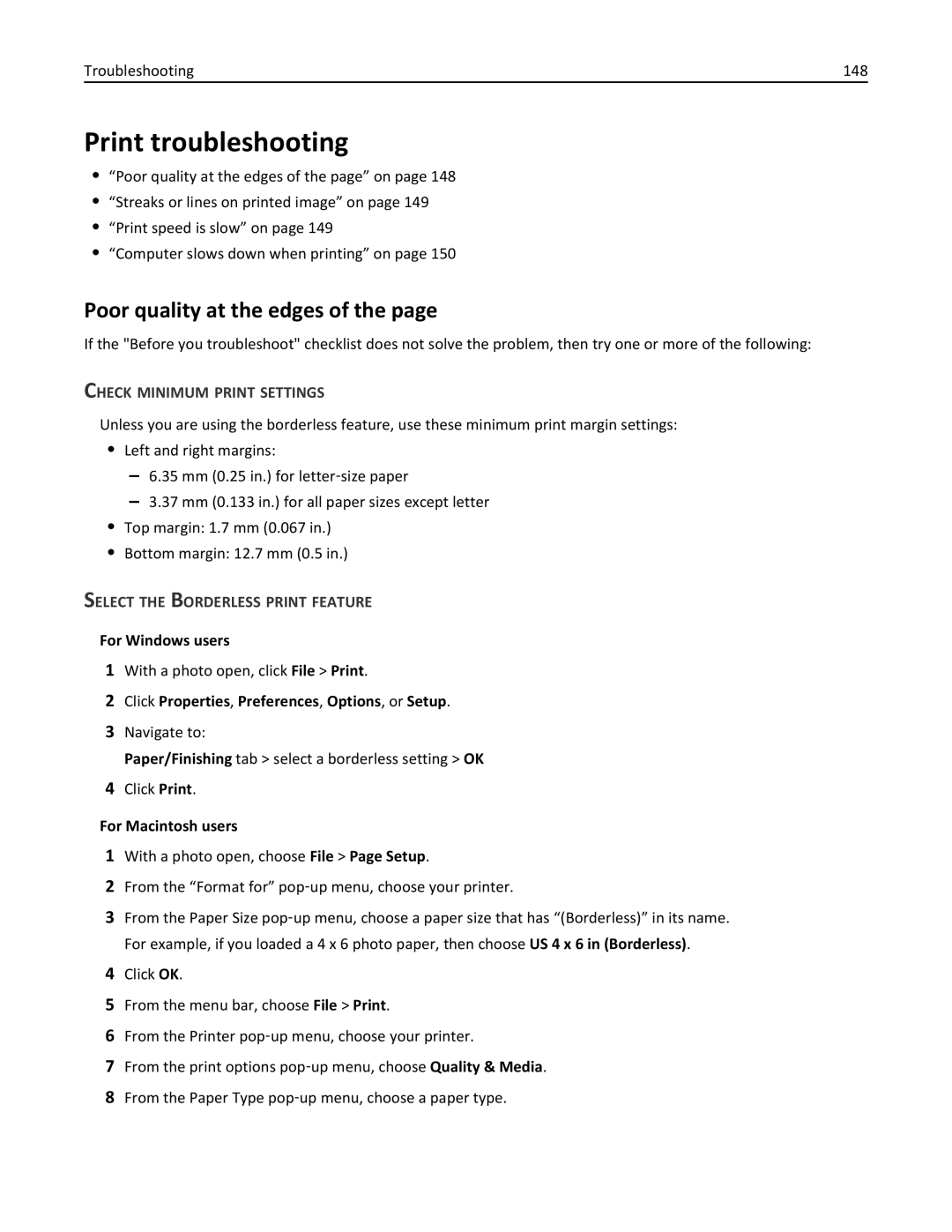 Dell 7d1, 7dE manual Print troubleshooting 