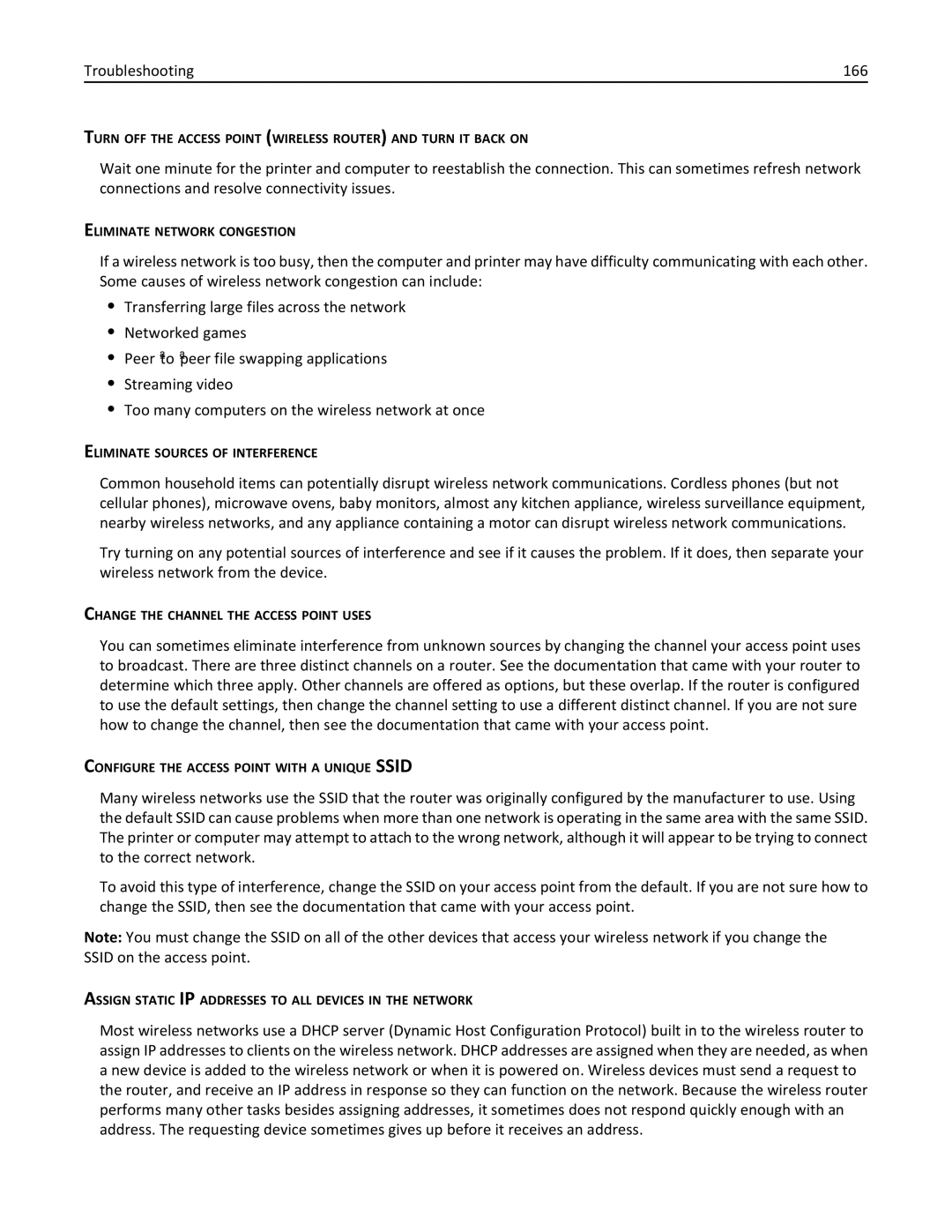 Dell 7d1, 7dE manual Troubleshooting 166 