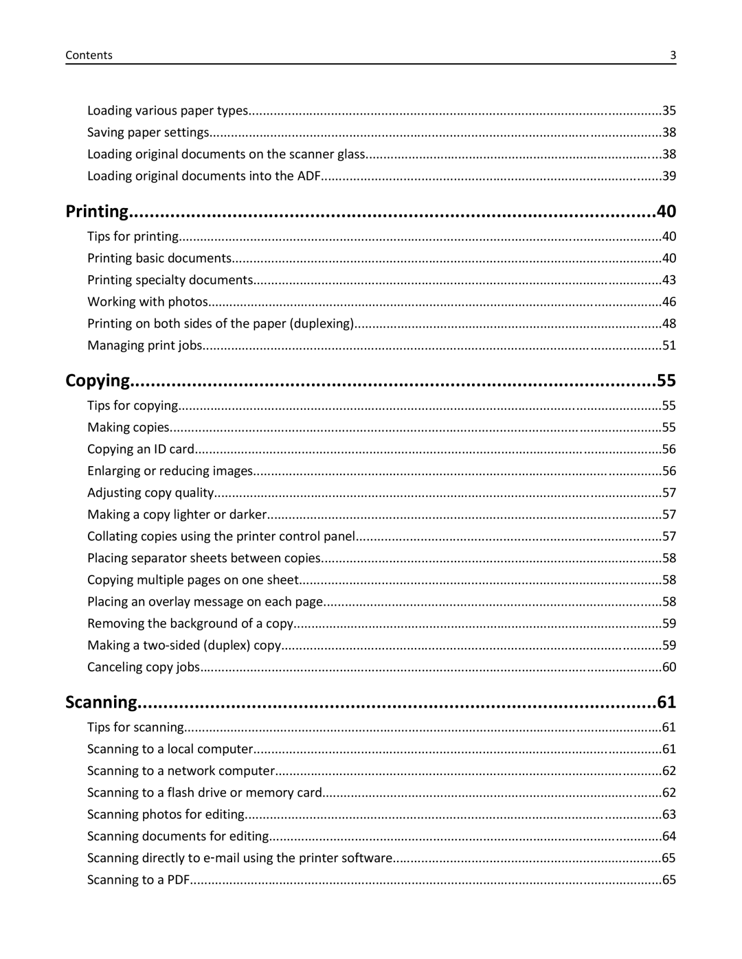 Dell 7dE, 7d1 manual Printing, Copying, Scanning 