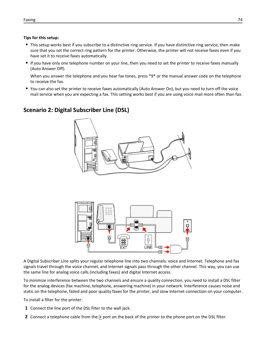 Dell 7d1, 7dE manual Scenario 2 Digital Subscriber Line DSL 