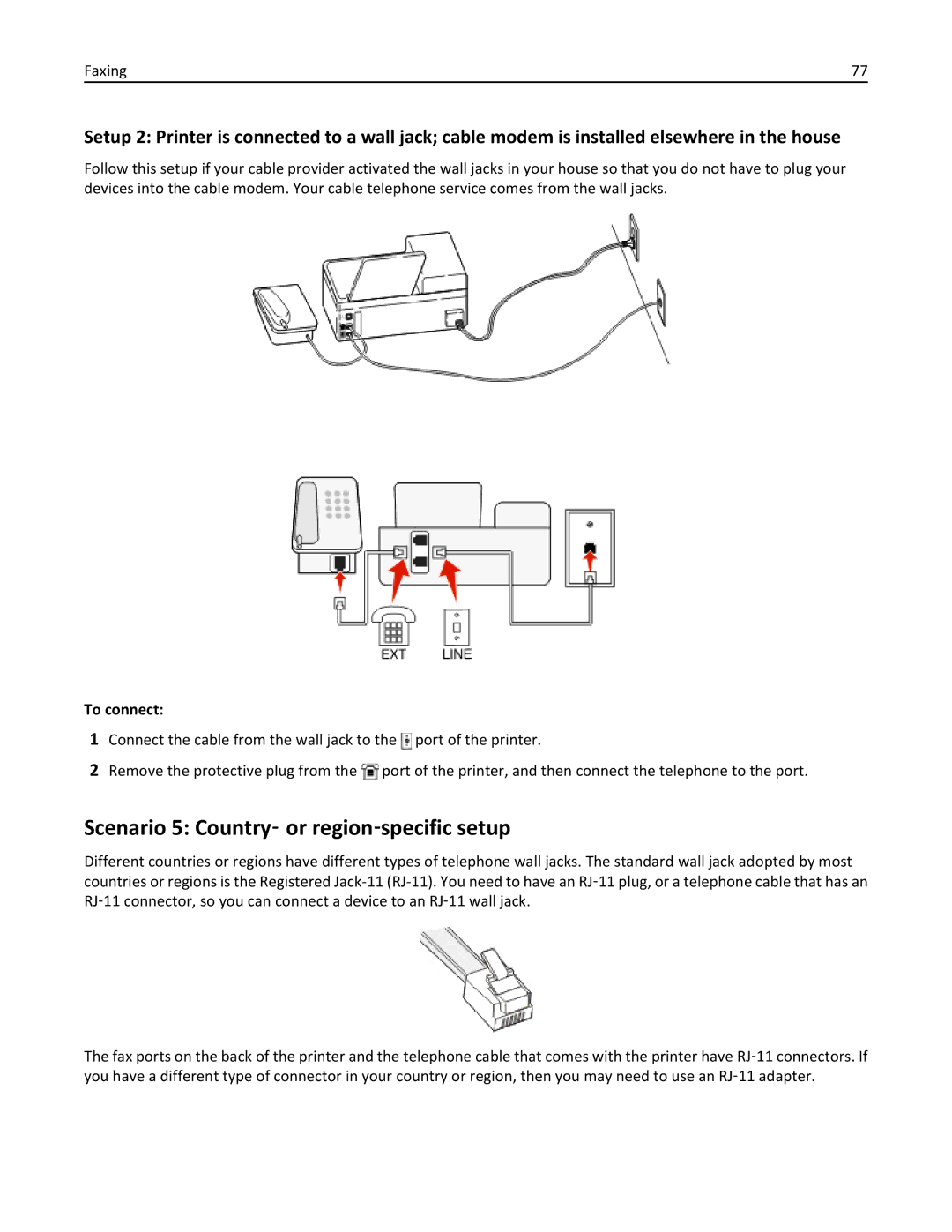 Dell 7dE, 7d1 manual Scenario 5 Country‑ or region‑specific setup 