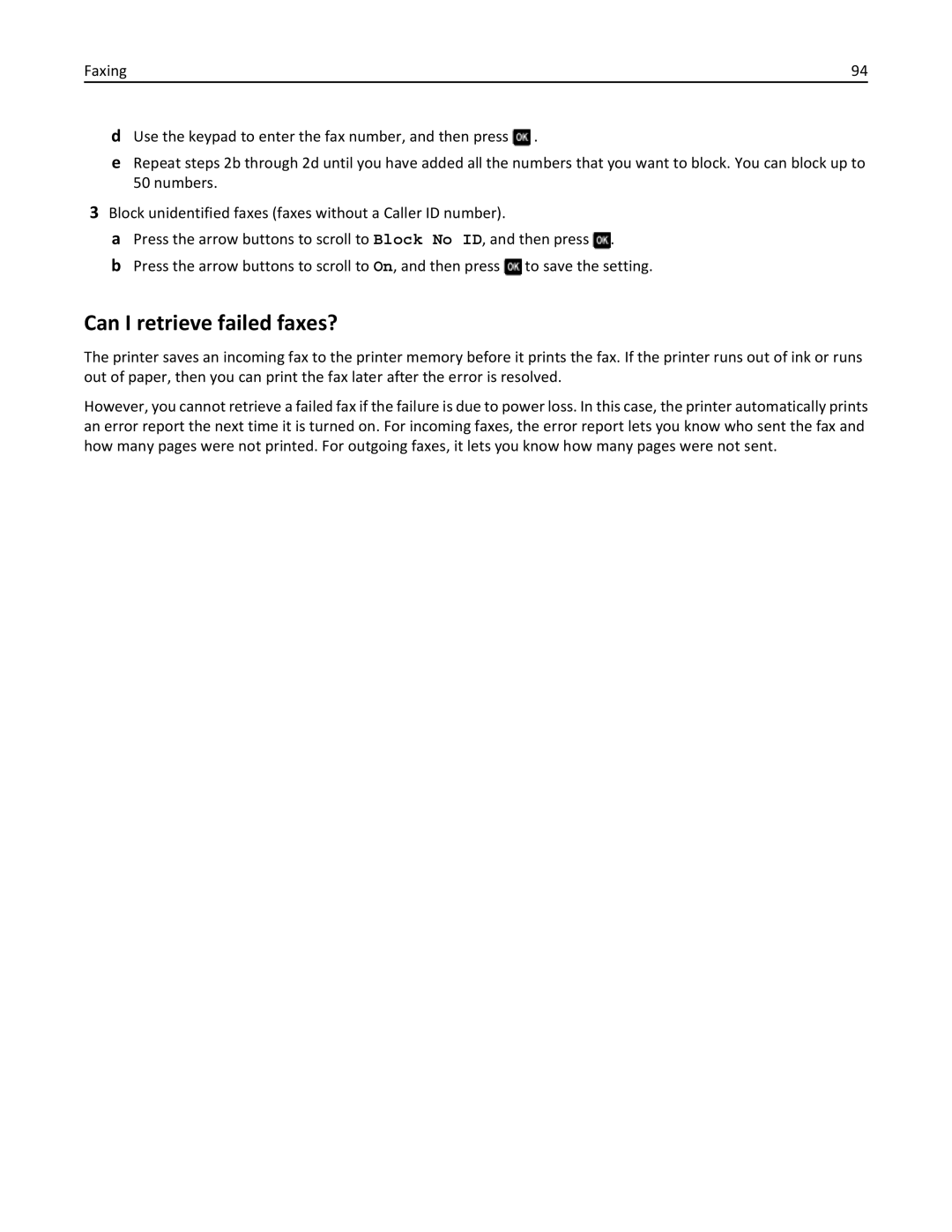 Dell 7d1, 7dE manual Can I retrieve failed faxes? 