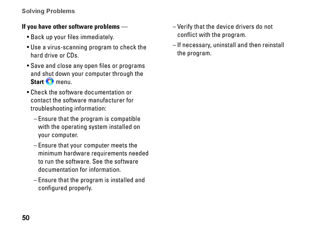 Dell 7HR9P, N7010, P08E series, P08E001 setup guide If you have other software problems 