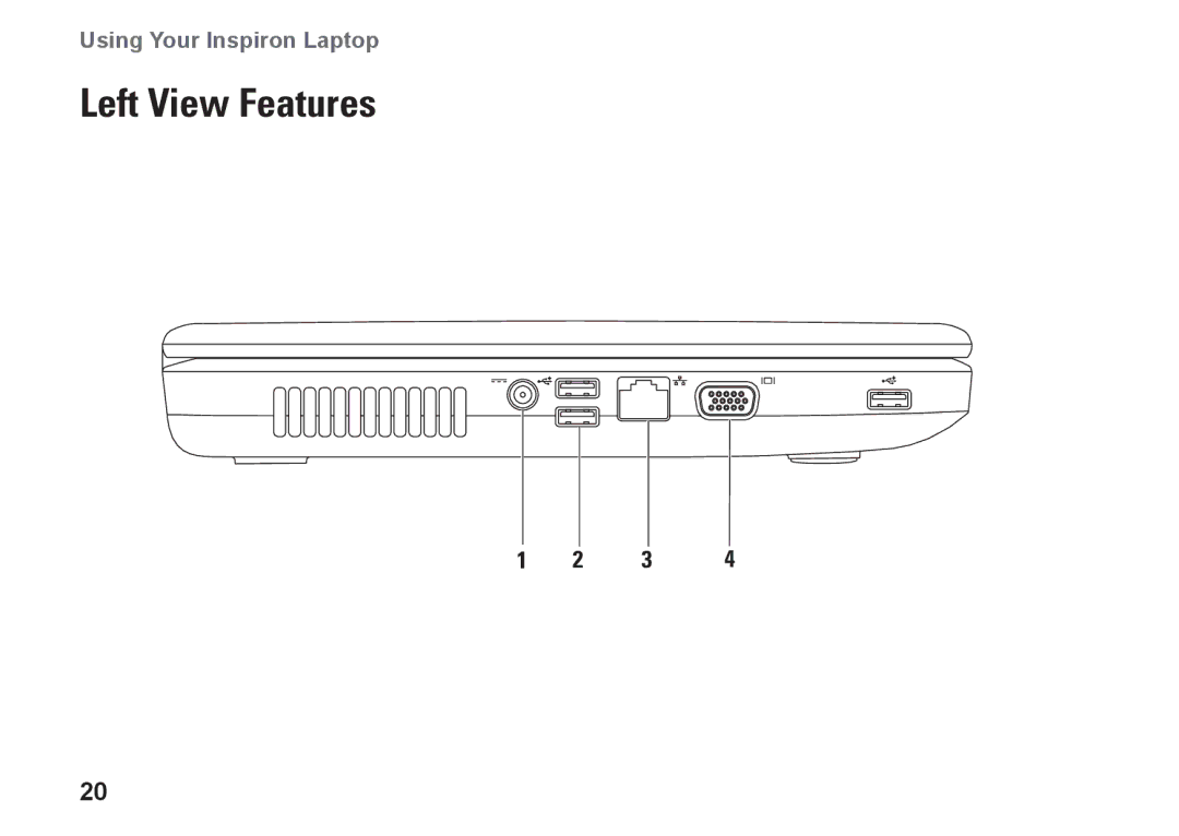 Dell P07F001, 7RR4T, P07F002, P07F series, P07F003, M5030 setup guide Left View Features 