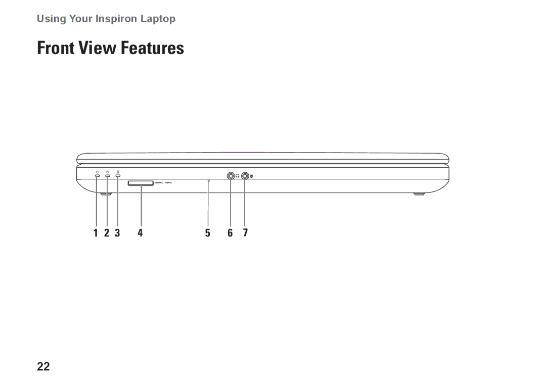 Dell 7RR4T, P07F002, P07F series, P07F003, P07F001, M5030 setup guide Front View Features 