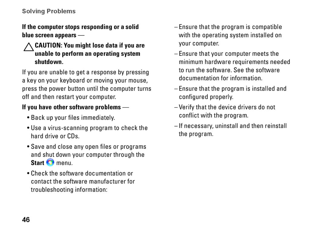 Dell 7RR4T, P07F002, P07F series, P07F003, P07F001, M5030 setup guide If you have other software problems 