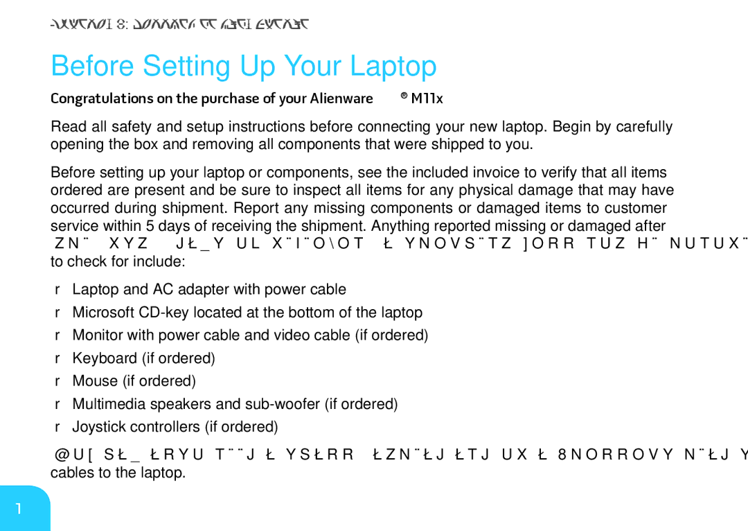 Dell 7XM1F, P06T001, P06T002, M11xR2 manual Before Setting Up Your Laptop 