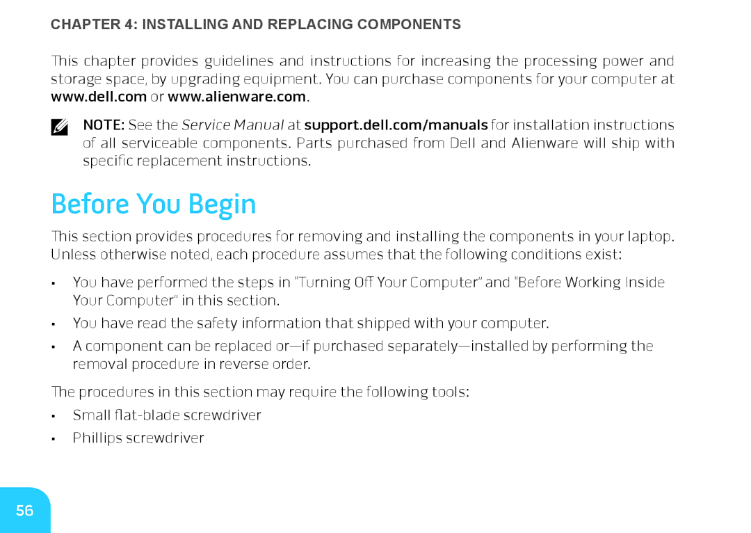 Dell P06T001, 7XM1F, P06T002, M11xR2 manual Before You Begin 