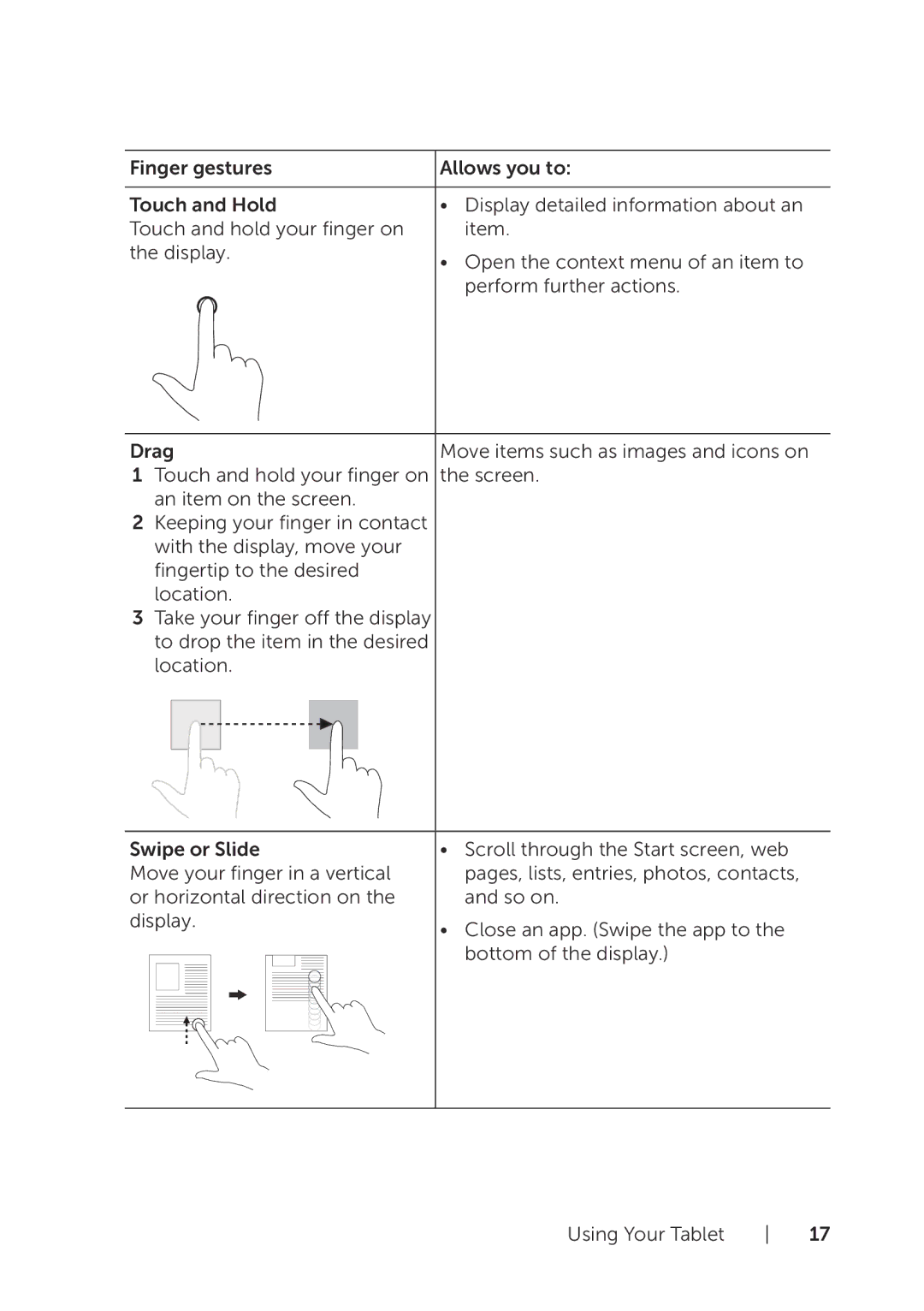 Dell BELL8PRO81, BELL81818BLK user manual Move items such as images and icons on 