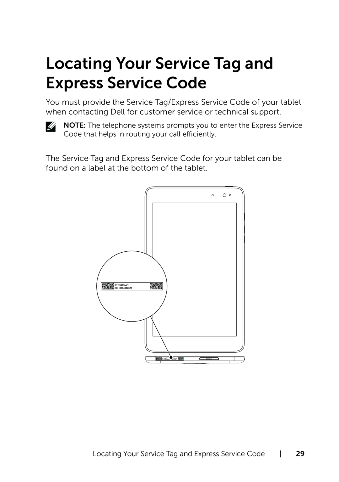 Dell BELL8PRO81, BELL81818BLK user manual Locating Your Service Tag and Express Service Code 