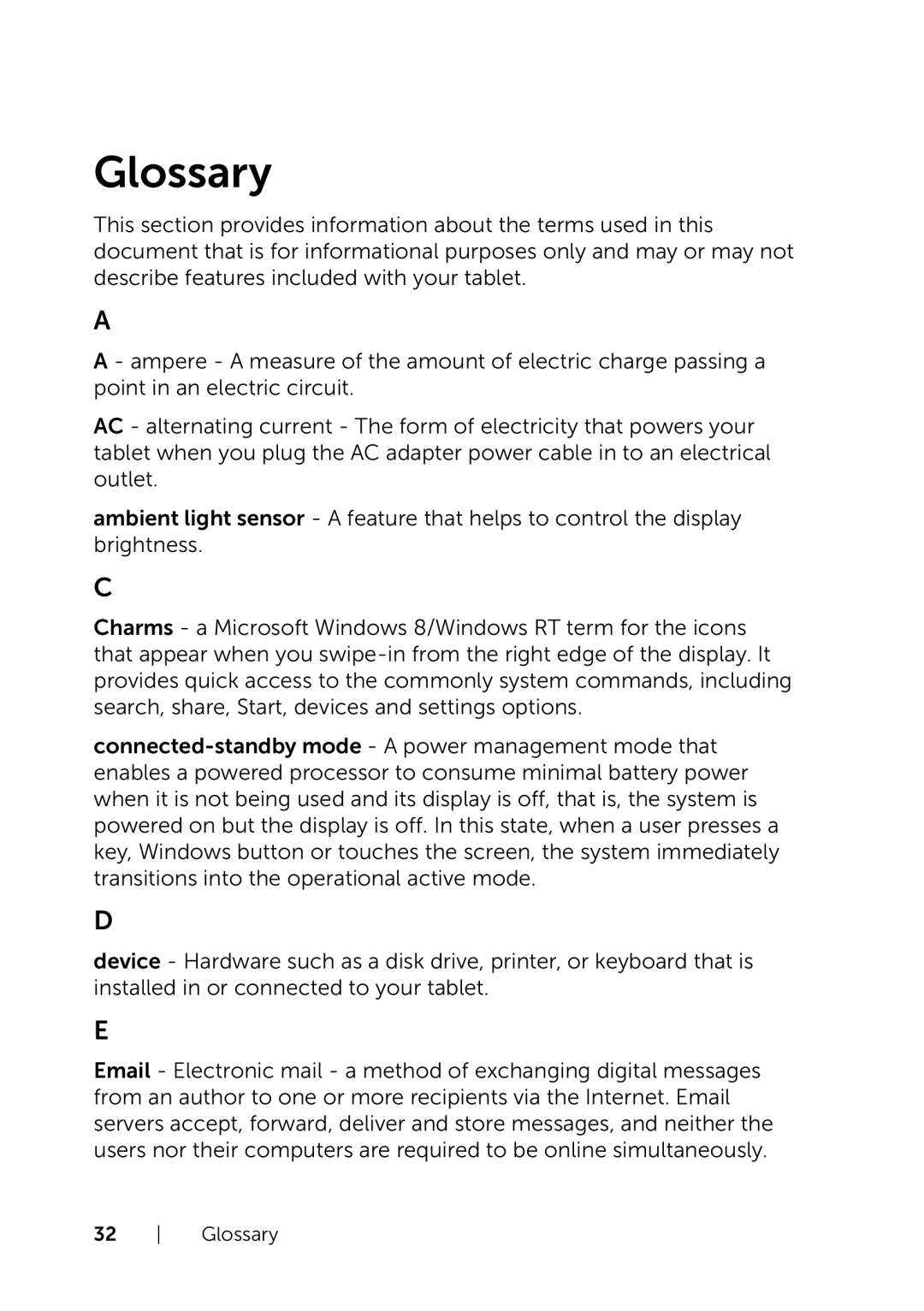 Dell BELL8PRO81, BELL81818BLK user manual Glossary 