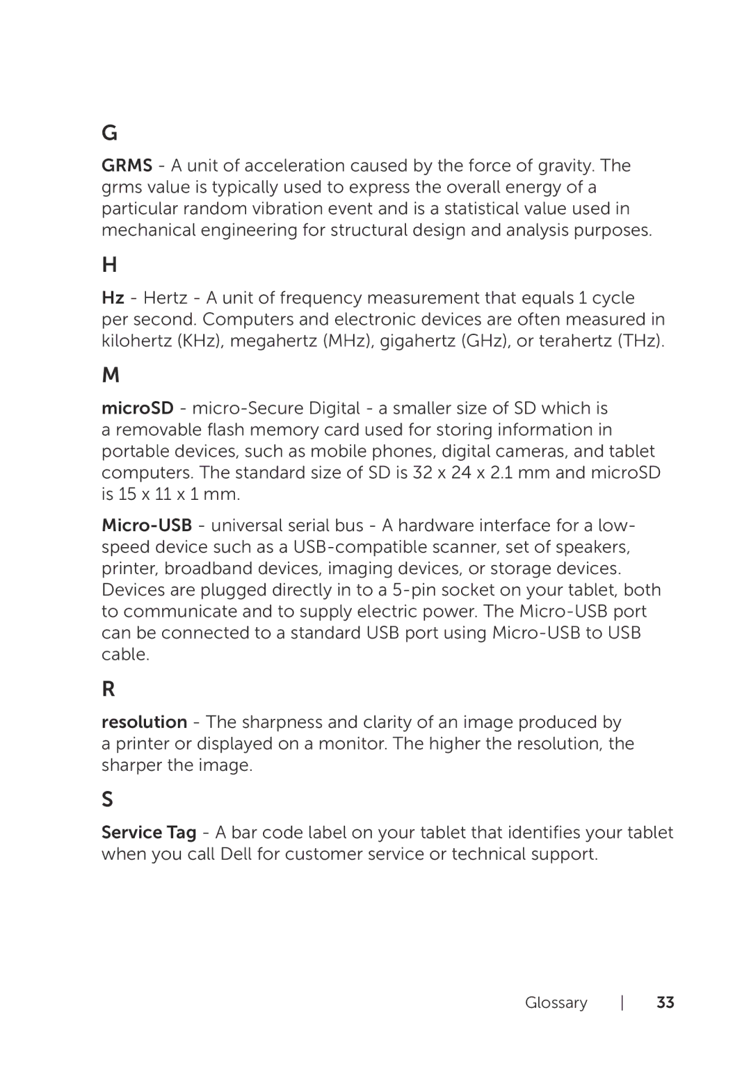 Dell BELL81818BLK, BELL8PRO81 user manual Glossary 