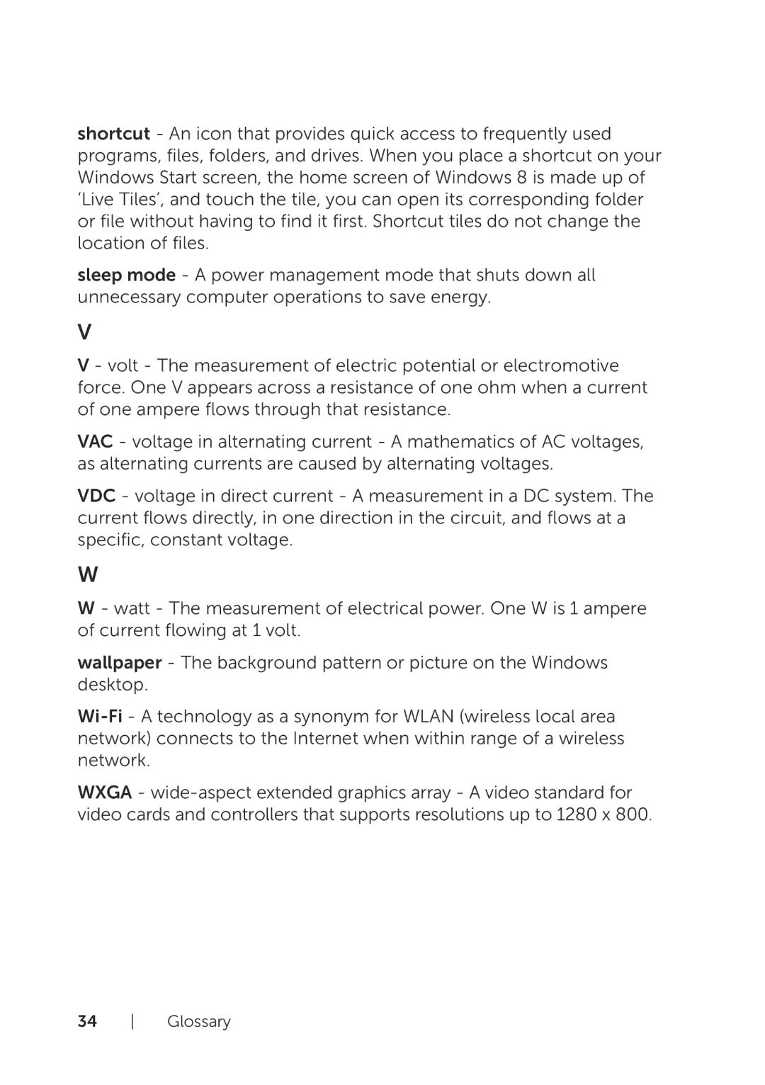 Dell BELL81818BLK, BELL8PRO81 user manual Glossary 