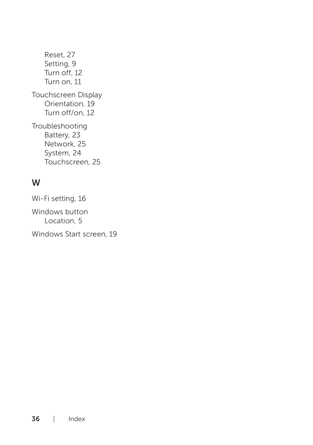 Dell BELL81818BLK, BELL8PRO81 user manual Index 