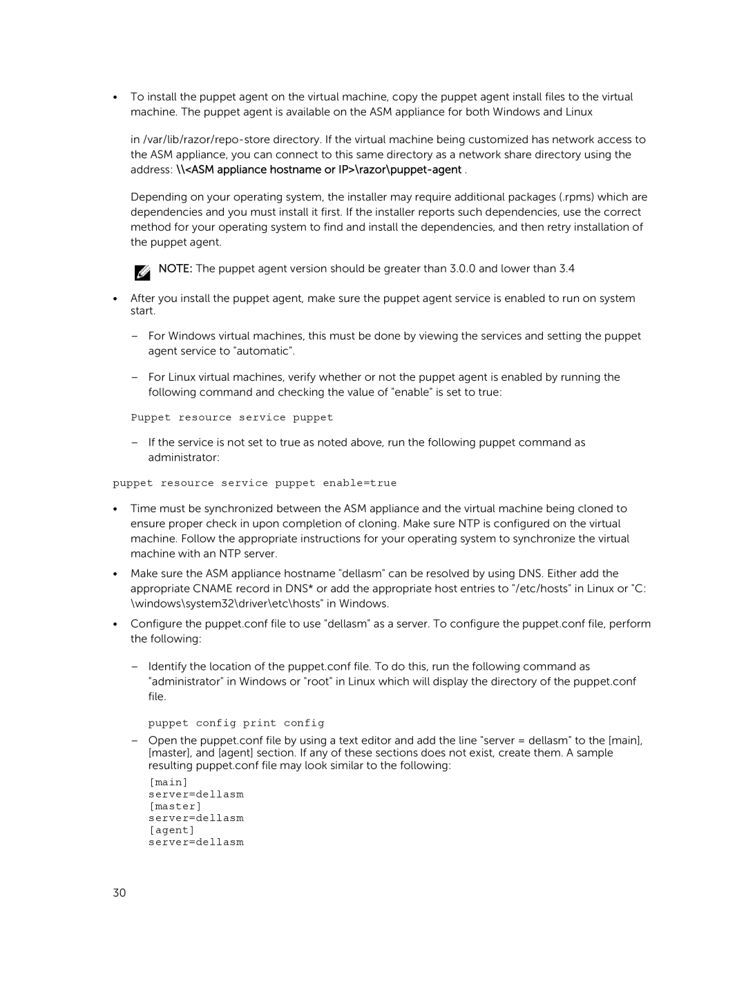 Dell 8 manual Main Server=dellasm Master Agent 