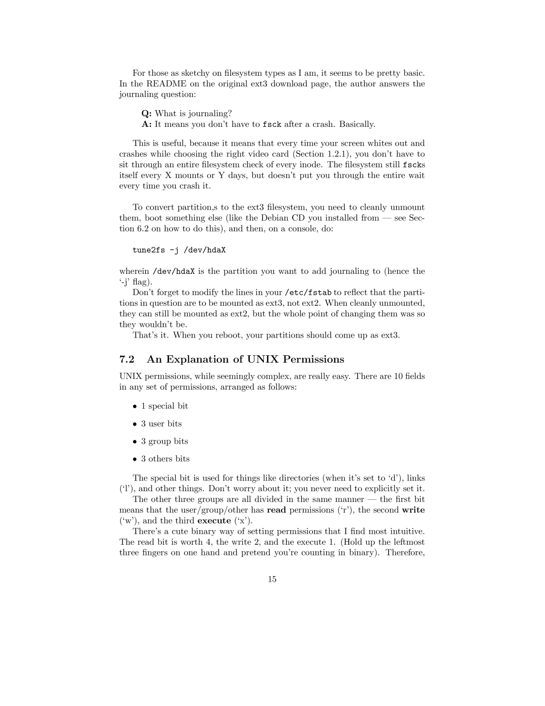 Dell 8000 manual An Explanation of Unix Permissions 