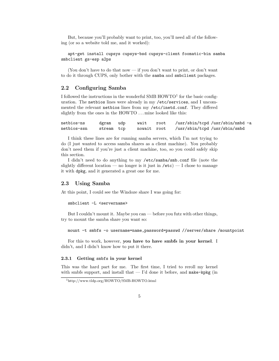 Dell 8000 manual Conﬁguring Samba, Using Samba 