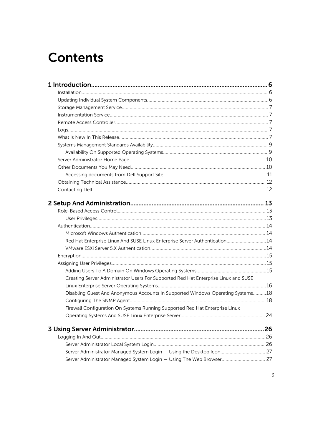 Dell 8.1 manual Contents 