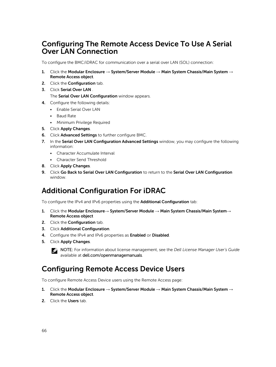 Dell 8.1 manual Additional Configuration For iDRAC, Configuring Remote Access Device Users 