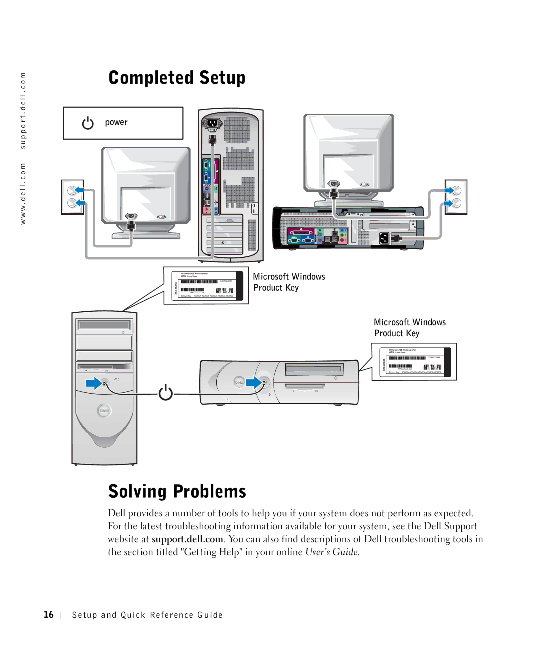 Dell 81FTK manual Completed Setup, Solving Problems 