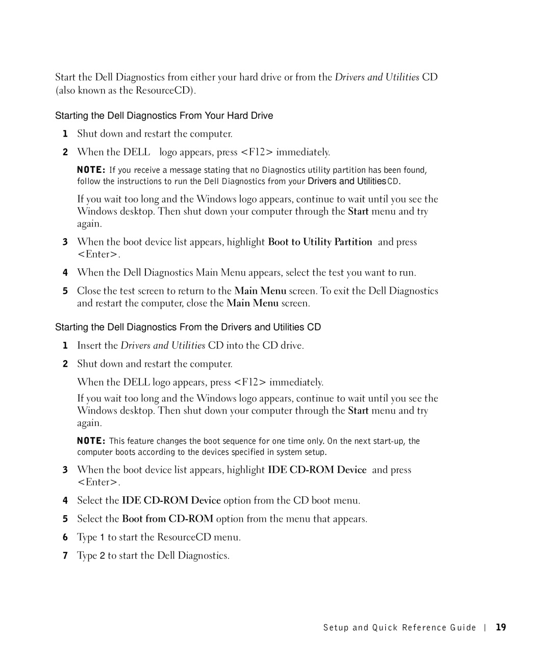 Dell 81FTK manual Setup and Quick Reference Guide 