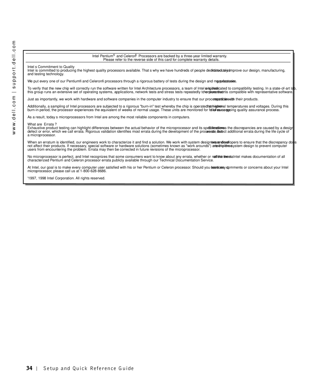 Dell 81FTK manual What are ’Errata’? 