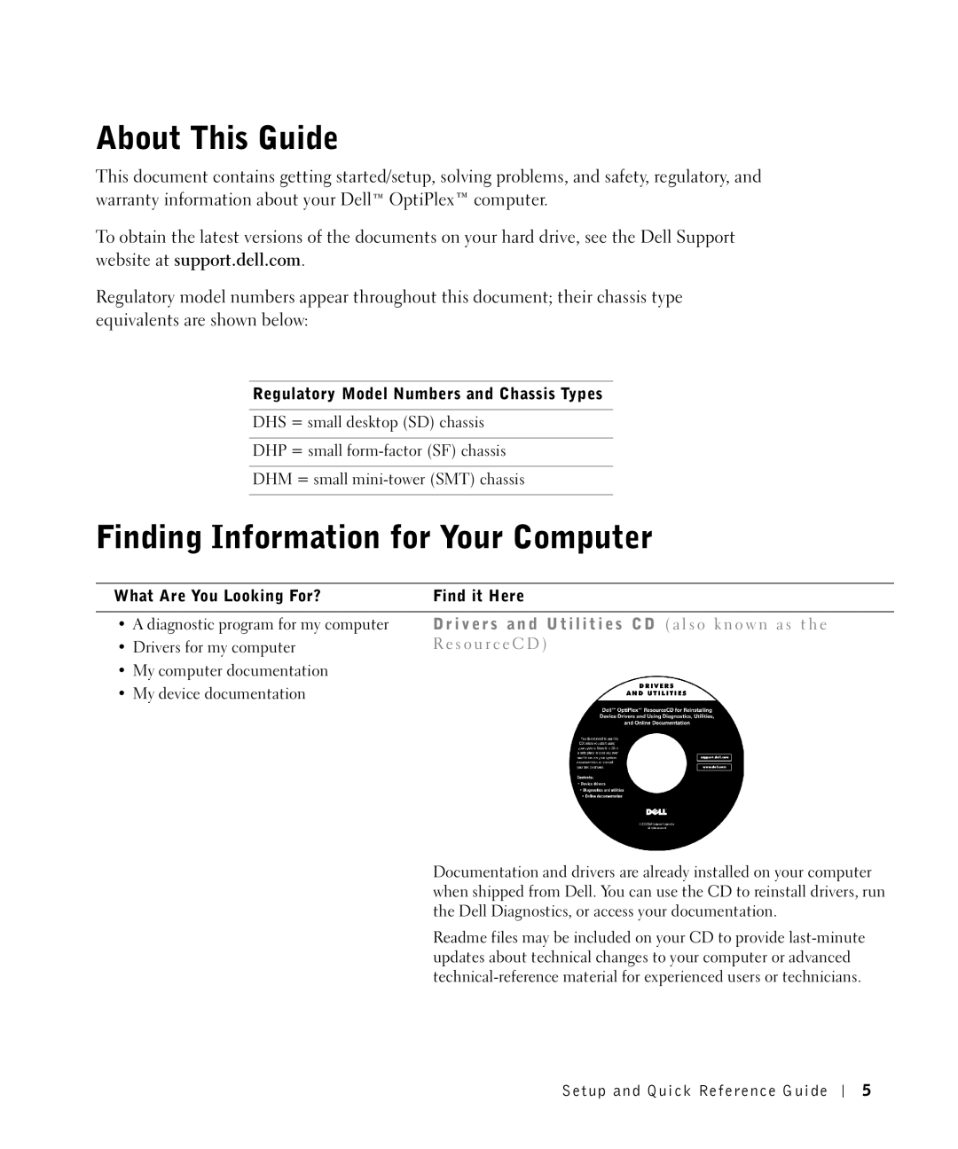 Dell 81FTK manual About This Guide, Finding Information for Your Computer 