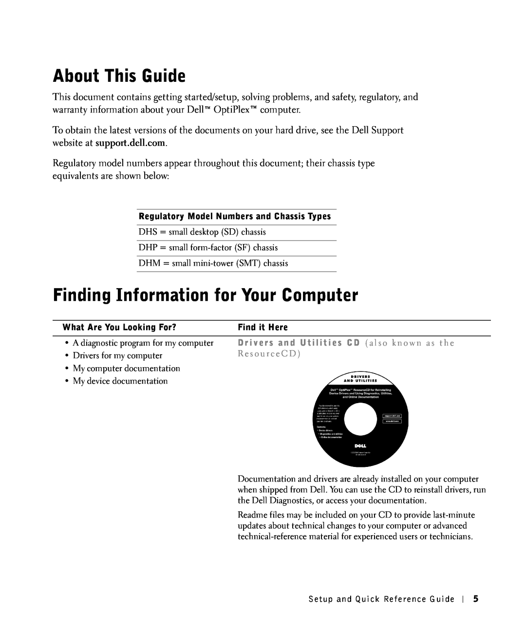 Dell 81FTK manual About This Guide, Finding Information for Your Computer 
