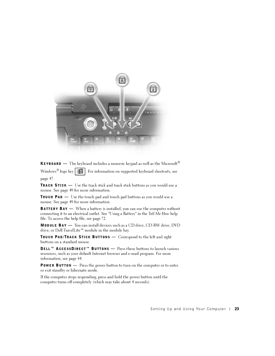 Dell 8200 owner manual Setting Up and Using Your Computer 