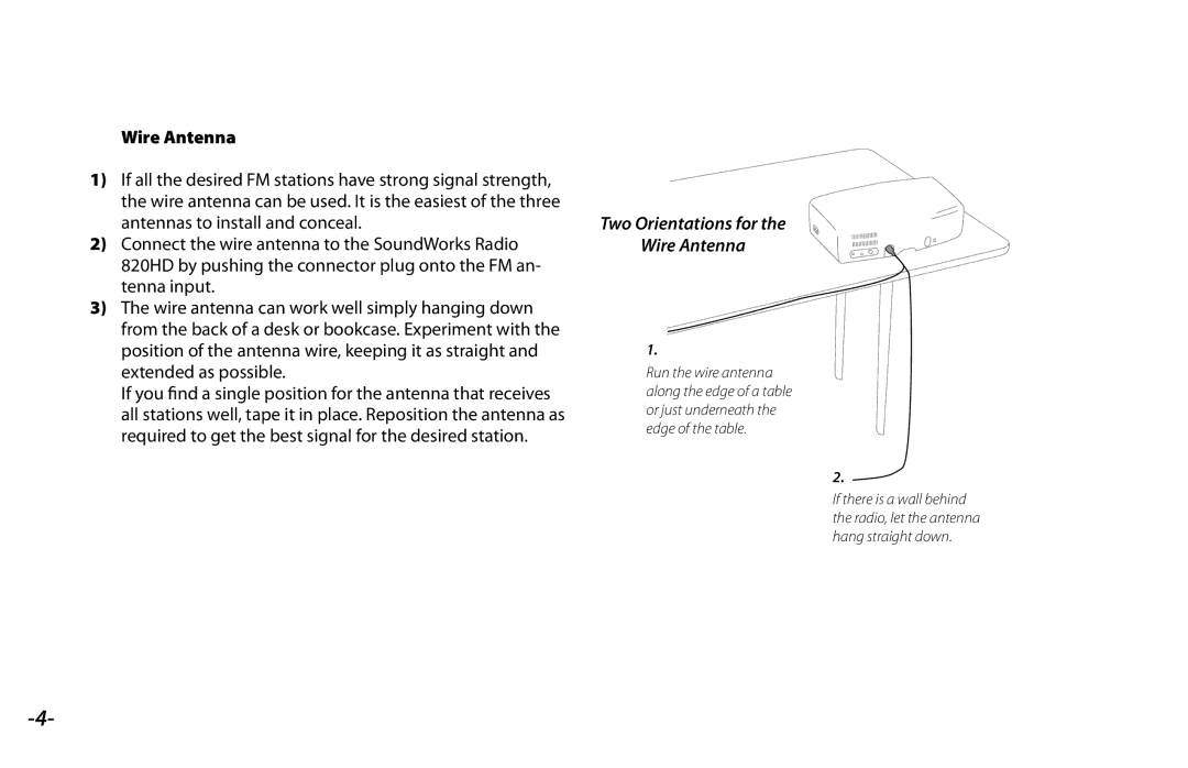 Dell 820HD manual Two Orientations for Wire Antenna 