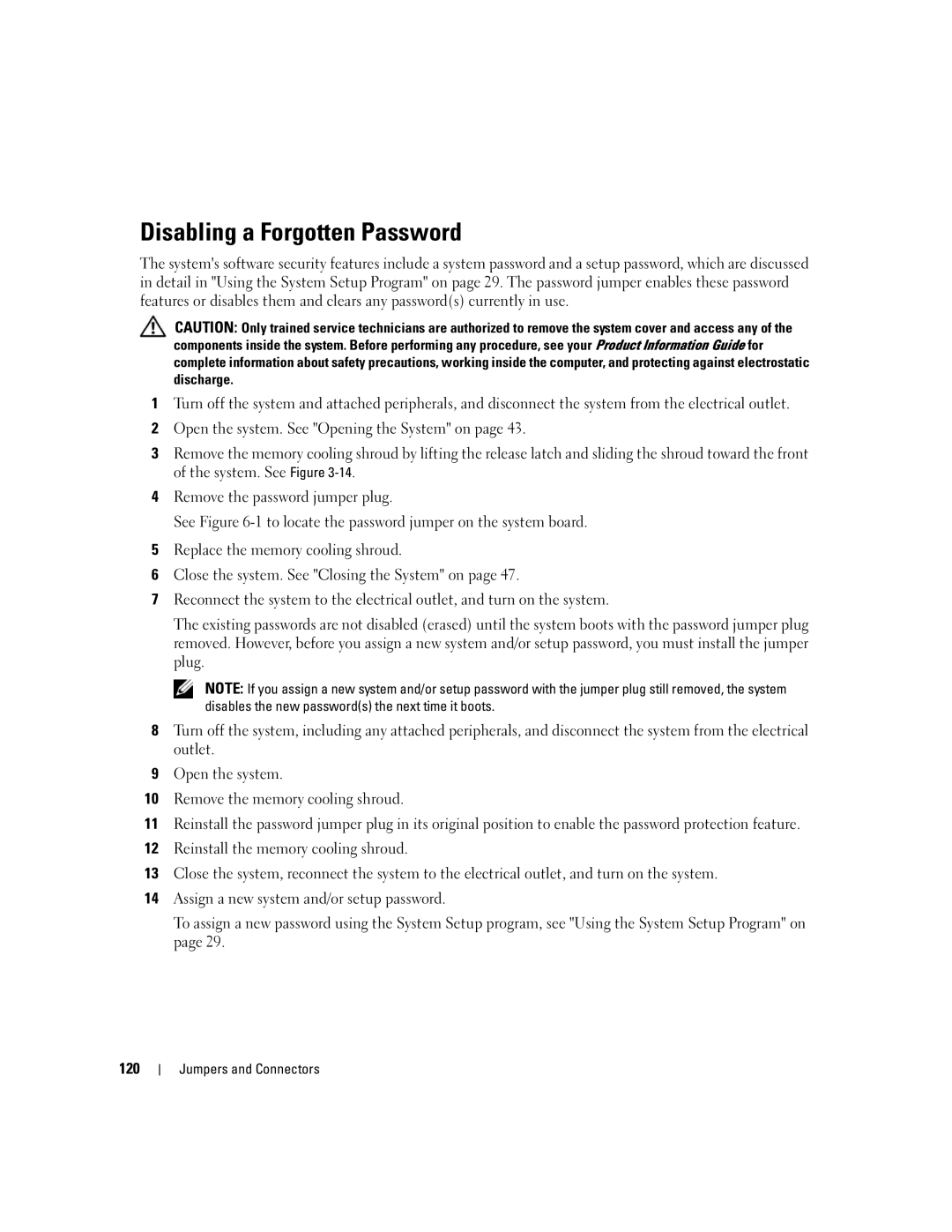 Dell 840 manual Disabling a Forgotten Password 