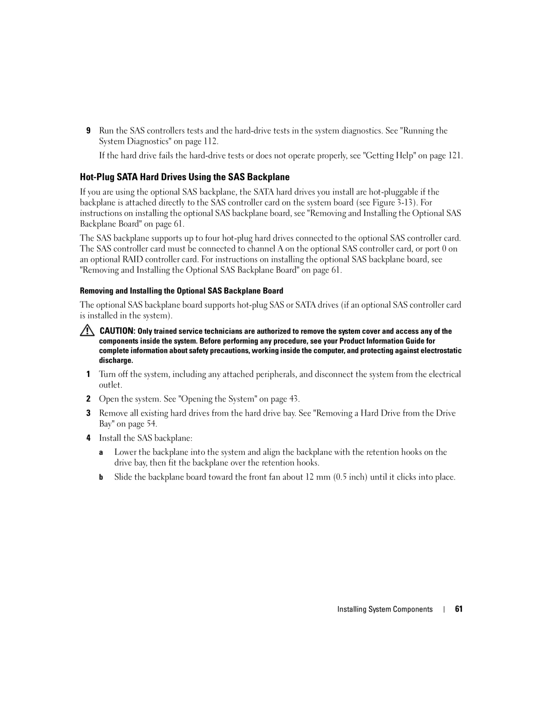 Dell 840 manual Hot-Plug Sata Hard Drives Using the SAS Backplane 