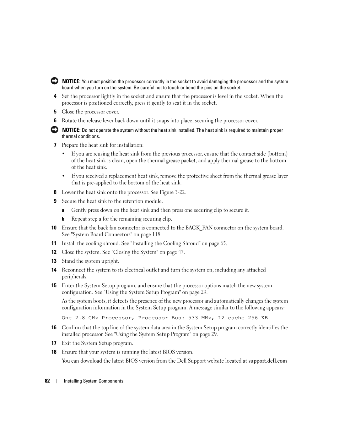 Dell 840 manual Installing System Components 