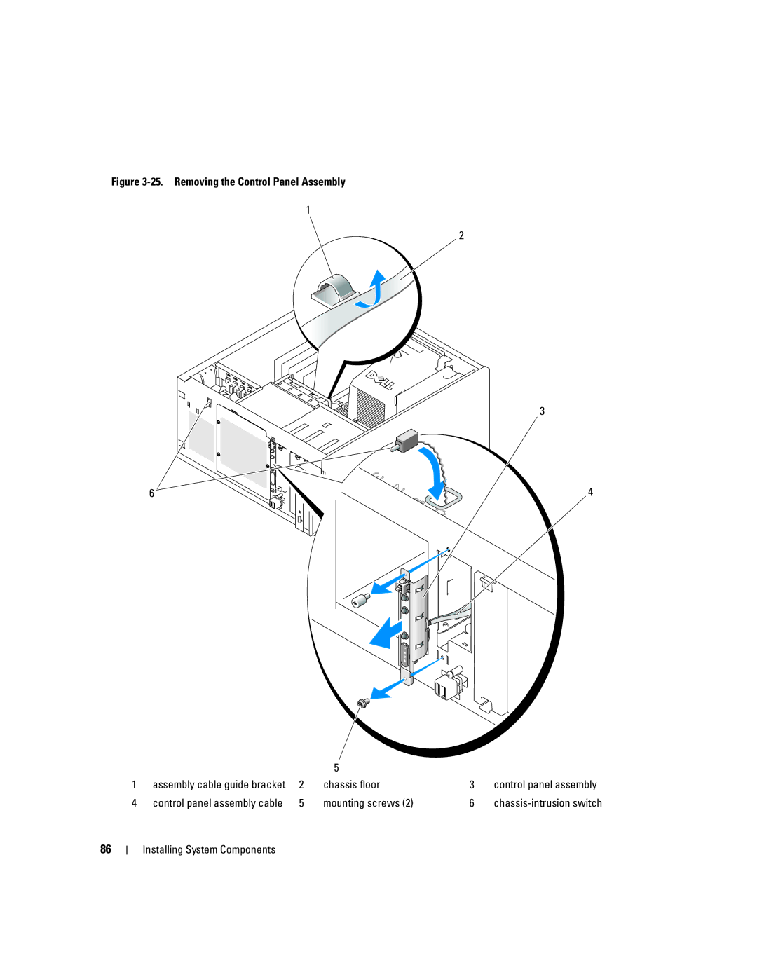 Dell 840 manual Installing System Components Chassis, Mounting screws 