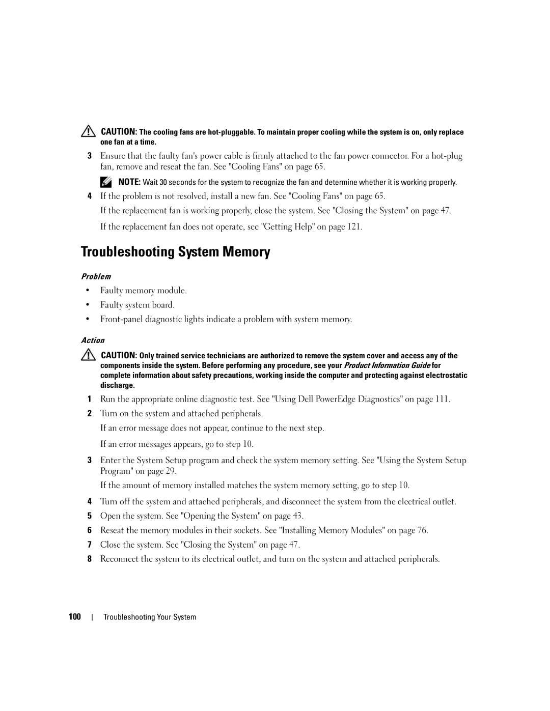 Dell 840 manual Troubleshooting System Memory 