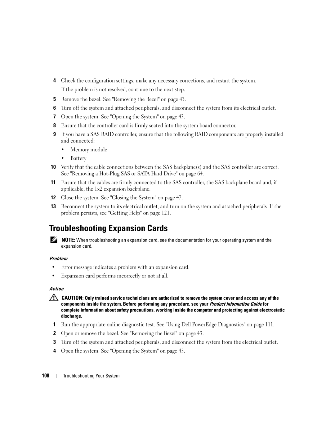 Dell 840 manual Troubleshooting Expansion Cards 