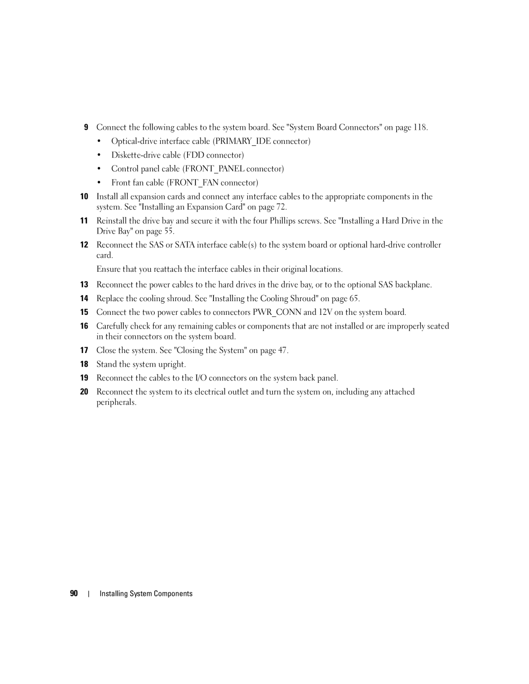 Dell 840 manual Installing System Components 