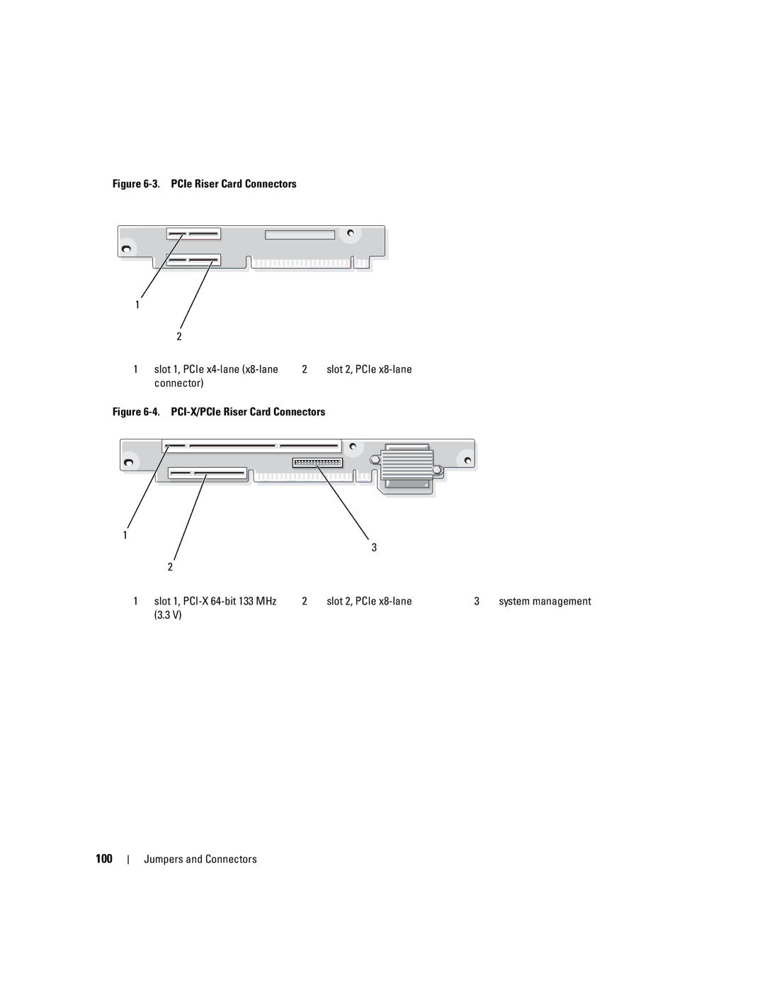 Dell 860 owner manual 100, Slot 2, PCIe x8-lane 